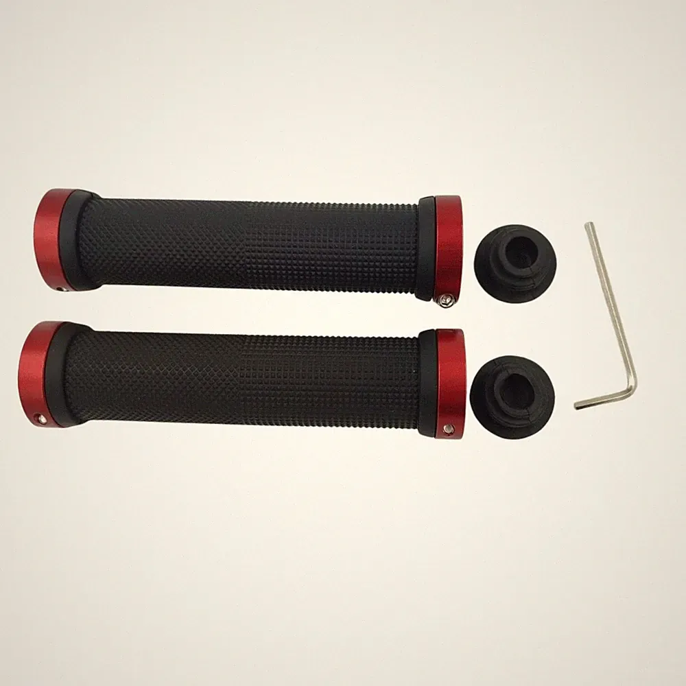 Cycling Lock-On Ends Ergonomic Rubber Bicycle Handlebar MTB Mountain Bike Grips